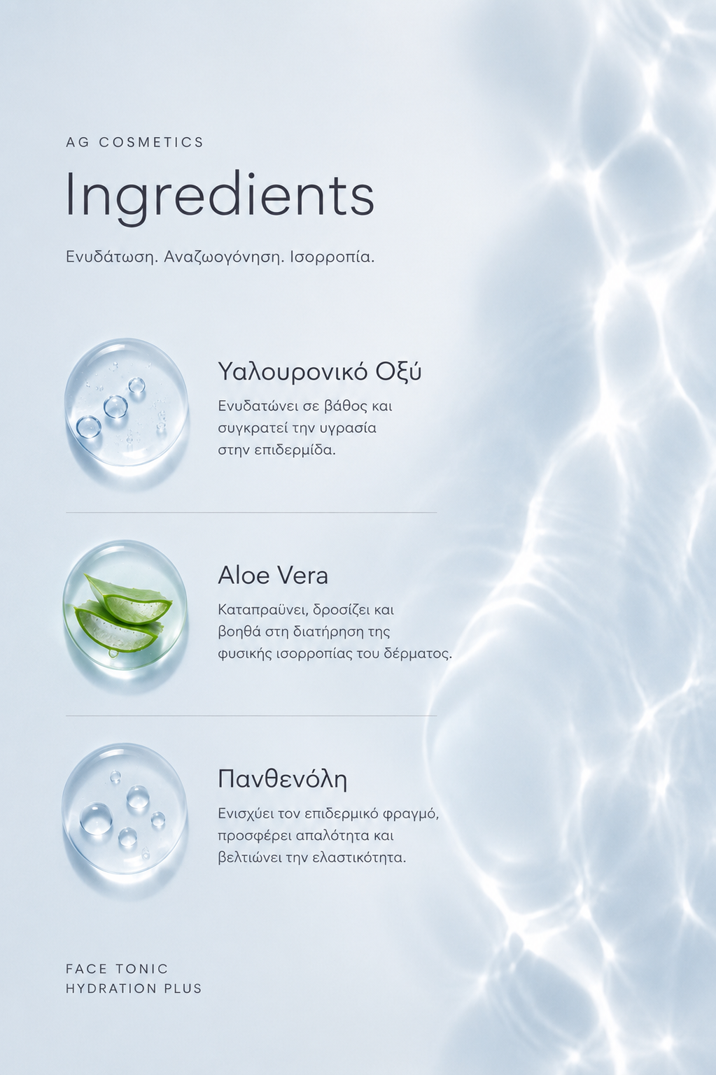 Face Tonic Hydration Plus - Ενυδατική & Τονωτική Λοσιόν Προσώπου (κωδ. 102)