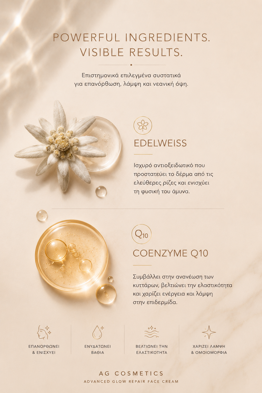 Advanced Glow Repair Face Cream (50ml) - Κρέμα Προσώπου Επανόρθωσης & Αντιγήρανσης (κωδ. 105)